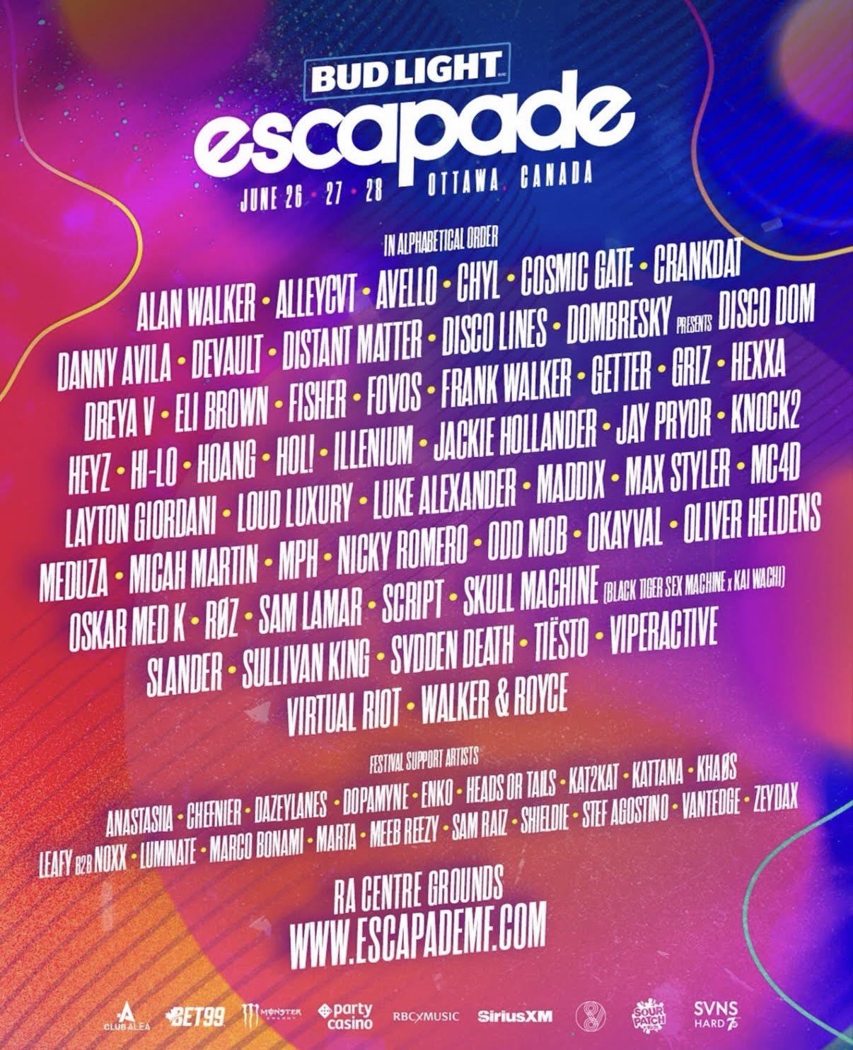 Escapade Music Festival 2026 — EDM Canada